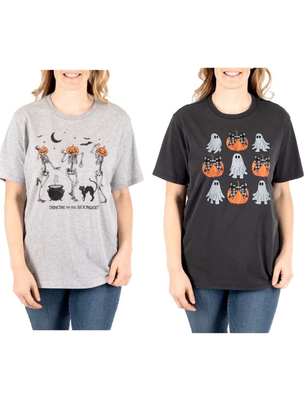 State of Mine Halloween Graphic Tee Bundle XL Ghost Pumpkin & Skeleton Shirts
